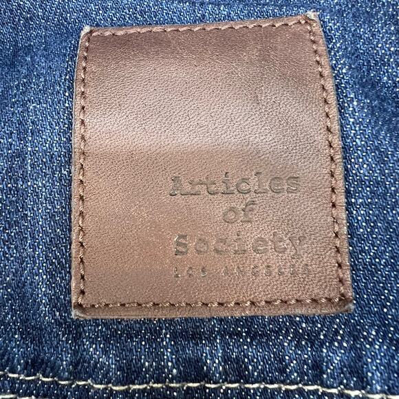 Articles of Society Women's Denim Jacket Size Small Blue Normcore Classiccore - Picture 5 of 10